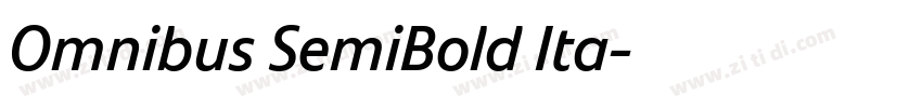 Omnibus SemiBold Ita字体转换